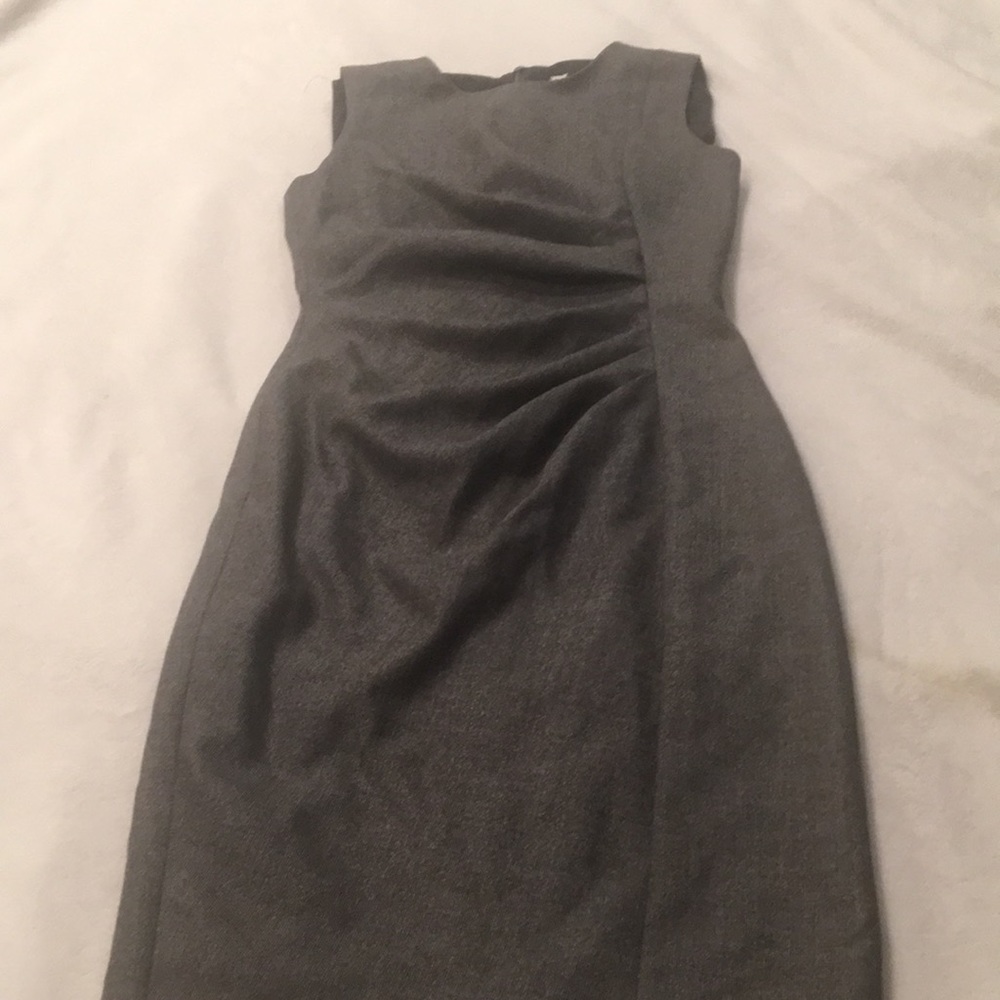 MaxMara Gray sheath Dress sleeveless ruched 4